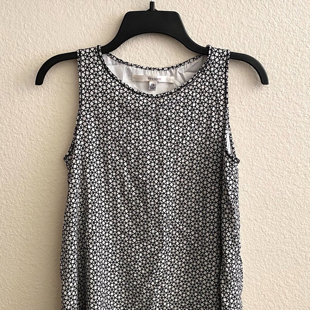 Studio M sz:xs Black & White Contrast Shift Dress - Picture 2 of 11